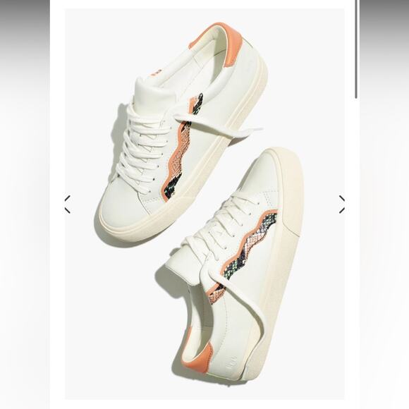 Madewell Shoes - Madewell Sidewalk Low-Top Sneakers in Snake Embossed Leather Women’s 8